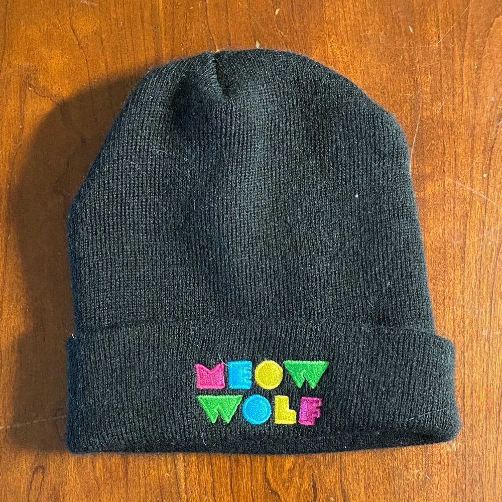 Black Meow Wolf Beanie